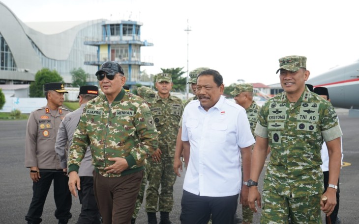 Menteri Pertahanan Republik Indonesia (Menhan RI), Sjafrie Sjamsoeddin, melakukan kunjungan kerja ke Provinsi Bengkulu pada Rabu (1/4) /Foto : MC 
