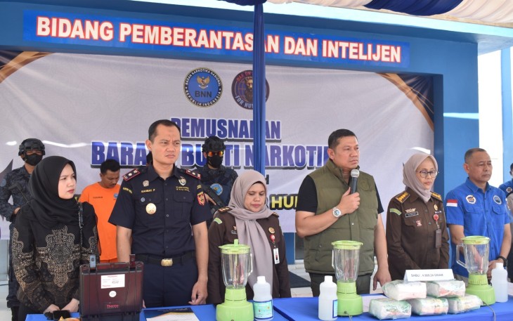 BNNP Aceh Musnahkan Barang Bukti Sabu Hasil Pengungkapan di Bireuen