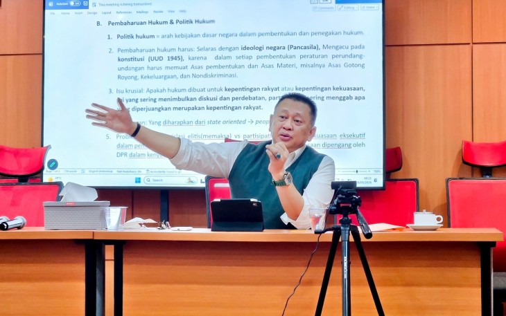 Anggota DPR RI sekaligus Ketua MPR RI ke-15 dan Dosen Pascasarjana Universitas Borobudur, Universitas Pertahanan dan Universitas Jayabaya, Bambang Soesatyo
