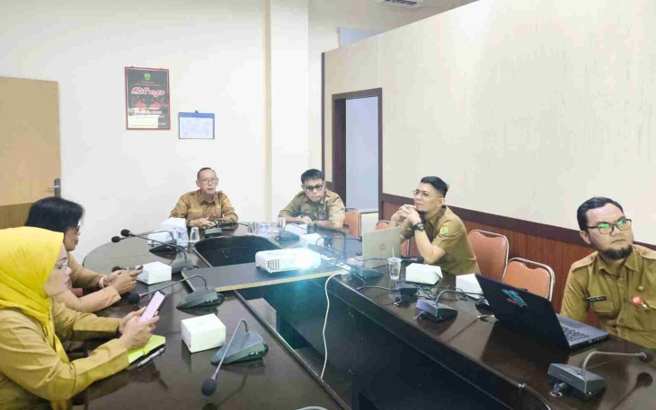 Pemko Tanjungpinang saat Ikuti Rakor Pengendalian Inflasi dan Evaluasi Program 3 Juta Rumah