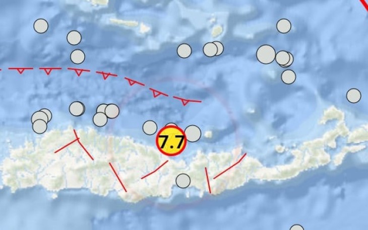 Koordinat titik Gempa 