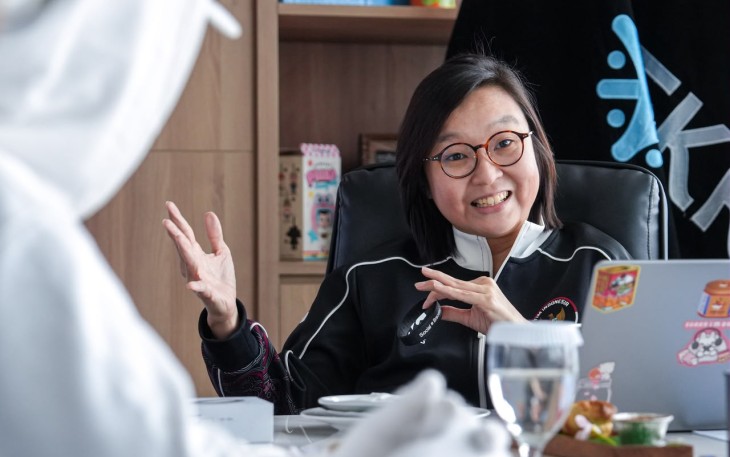 Wakil Menteri Ekonomi Kreatif/Wakil Kepala Badan Ekonomi Kreatif (Ekraf), Irene Umar, menerima audiensi The Innovators Studio (TIS) di Kantor Kementerian Ekraf, Jakarta, Kamis (17/9/2026).