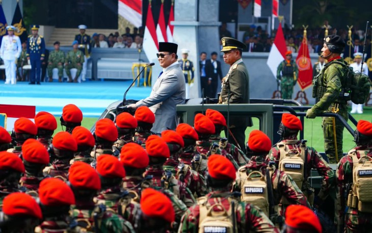 Panglima TNI Dampingi Presiden Prabowo Pimpin Upacara HUT ke-81 TNI Tahun 2026
