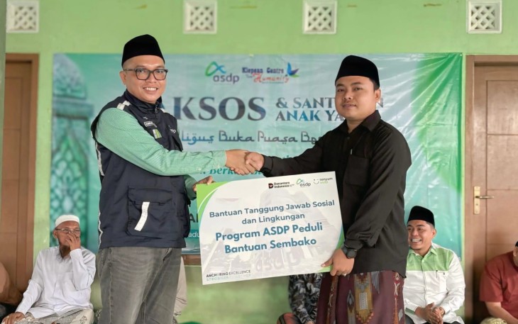 ASDP saat Salurkan Santunan hingga Paket Sembako, Sabtu (7/3) pukul 15.00 WIB di Kantor Klepean Centre for Humanity.