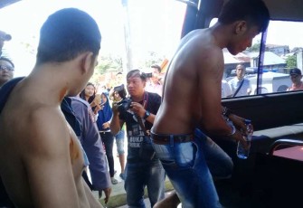 Para tahanan saat diamankan