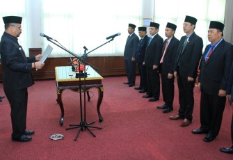 Pengukuhan Pengurus Lembaga Pengembangan Jasa Konstruksi (LPJK) Provinsi Bengkulu 