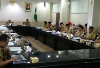 Rapat Sosialisasi Peraturan Gubernur (Pergub) Bengkulu, Nomor 1 tahun 2018.