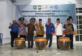 Plt Gubernur Rohidin Mersyah Hadir dan Meresmikan Pelaksanaan Jambore Satgas Anti Narkoba Sekolah 