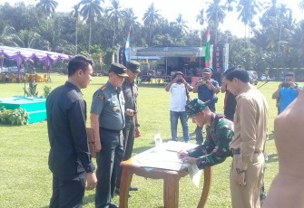 Penandatanganan hasil program TMMD