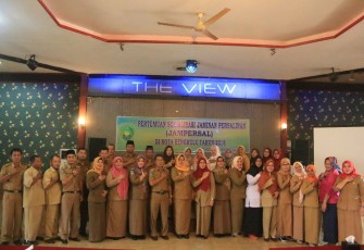 Kepala Dinas Kesehatan Kota Bengkulu Susilawaty dalam Sosialisasi Jampersal di The View Resto dan Cafe, Padang Harapan, Selasa (3/7/2018).