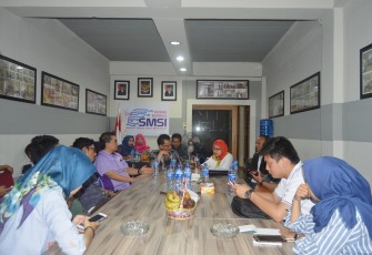 Anggota dewan pers saat berkunjung ke kantor SMSI Bengkulu