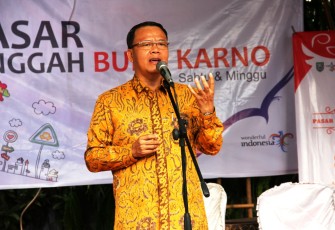 Plt Gubernur Bengkulu Rohidin Mersyah hadir dan meresmikan Grand Launching Destinasi Digital Pasar Singgah Bung Karno.