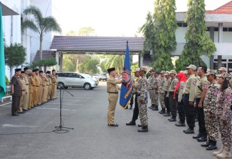 Plt Gubernur Bengkulu Rohidin Mersyah Melepas Tim Tagana Untuk Diberangkatkan Ke Palu/Donggala