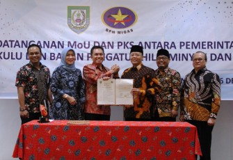 Prosesi Penandatanganan Mou dan MoA antara BPH Migas dan Pemprov Bengkulu