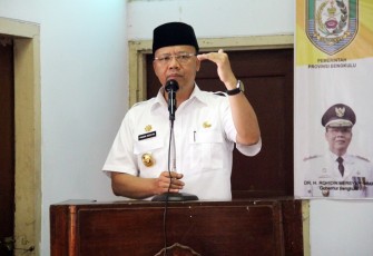 Gubernur Bengkulu Rohidin Mersyah saat membuka Musyawarah Daerah V Badan Koordinasi Kegiatan Kesejahteraan Sosial (BK3S) Provinsi Bengkulu