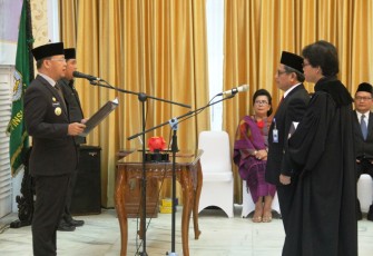 Gubernur Bengkulu Rohidin Mersyah hadir dan melantik Kepala Perwakilan BPKP Provinsi Bengkulu.