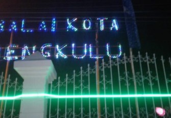 Balai Kota Bengkulu Yang Dipasang Lampu Hias 