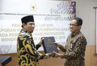Wakil Wali Kota Bengkulu Dedy Wahyudi Terima Laporan Opini WTP Dari BPK Provinsi Bengkulu 