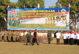 GubernurJateng Ganjar Pranowo saat membuka TMMD reguler 105 wilayah Kodim 0723 Klaten