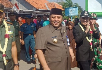 Danrem 071/Wijayakusuma dan Walikota Tegal serta Wakil Bupati Tegal Nampak Hadiri Pembukaan TMMD ke 105 Kodim 0712/Tegal Desa Jatimulya