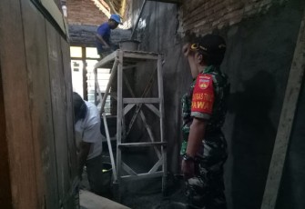 Satgas TMMD Reg 105 Terus Dikebut Rehab RTLH Milik Bu Kusno