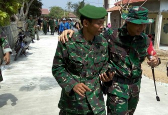 Dansatgas TMMD Desa Blukbuk Lakukan Pengecekan