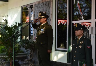 Mayor Inf Sapto Budi Kasdim 0723 Klaten Irup Upacara Peringatan HUT RI ke 74