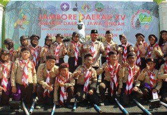 Kontingen Kota Tegal dalam Jambore Daerah XV Blora Jateng