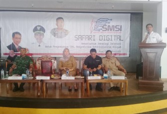 Ketua SMSI Provinsi Bengkulu Dr Rahimandani saat memberikan sambutan