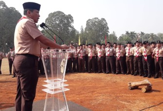 Upacara penutupan Kader Pramuka Mahir Tingkat Dasar
