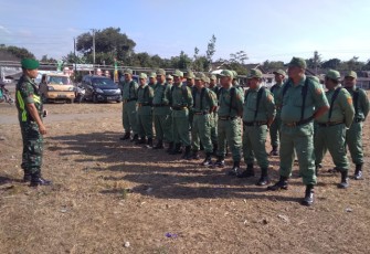 Koptu Sidik Babinsa Koramil 05 Jatinom Kodim 0723 Klaten Apelkan Linmas Mranggen