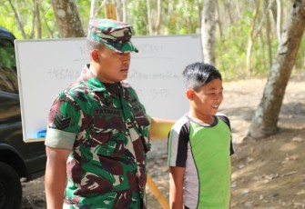 Satgas TMMD 106 Kodim Cilacap Berikan Materi Wasbang