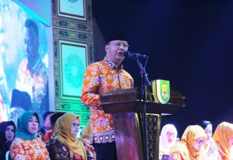 Gubernur Bengkulu Rohidin Mersyah Dalam Pembukaan MTQ XXXIV Yang di Gelar dI Kabupaten Mukomuko 