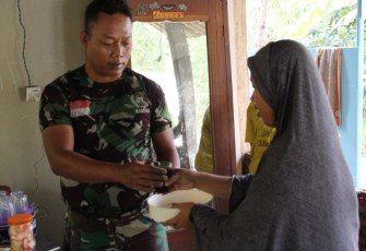 Dekatkan Hubungan Humanisme antara Satgas TMMD 106 Kodim Cilacap dengan Segelas Kopi