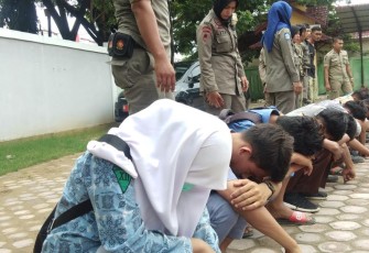 Pelajar Diamankan Satpol PP 