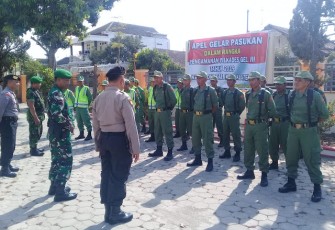 TNI Polri Dan Linmas Lakukan Apel Kesiapan Pengamanan Pilkades