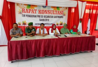 Danramil 10/Gantiwarno Hadiri Rapat Konsultasi Tim Penggerak PKK 