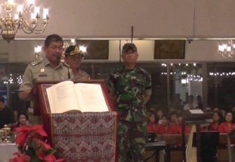 Pimpinan Tiga Pilar Jakarta Selatan Monitor Malam Perayaan Natal