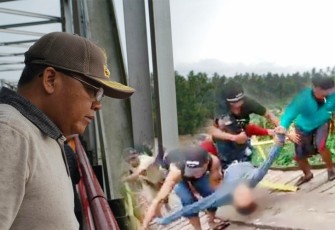 Gubernur Rohidin tinjau lokasi kejadian tragedi jembatan putus di Kaur