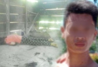 Terduga pelaku saat diamankan 
