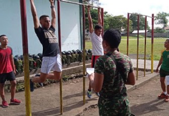 Calon Prajurit TNI-AD Binaan Kodim 1310/Bitung Jalani Tes Awal Garjas