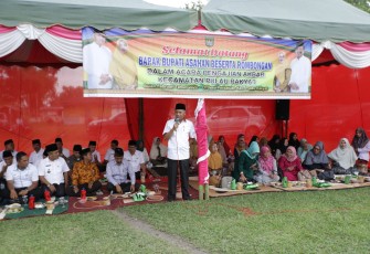 Bupati dan Ketua TP PKK Kabupaten Asahan Hadiri Pengajian Akbar Kecamatan Pulau Rakyat
