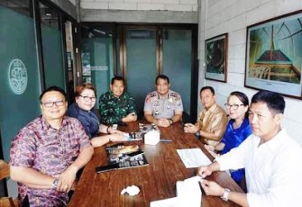 Dandim 1310 Bitung Letkol INF.Kusnandar Hidayat bersama Kapolres Bitung AKBP.F.X.Winardi Prabowo SIk silahturahmi FKUB Bitung