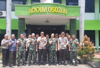 Kapolres Pelabuhan Tg. Priok Sambangi Makodim 0502/JU
