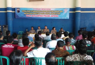 Ditlantas Polda Jateng Sosialisasikan Standar Keselamatan Mengemudi