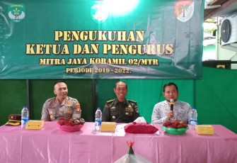 Pengukuhan Pengurus Mitra Jaya oleh Danramil 02/Matraman