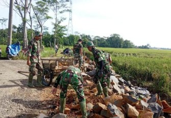 Talud TMMD Reguler Pekalongan Volume 450 meter Memasuki Titik Akhir