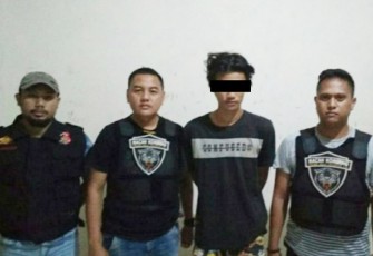 Satu Pencuri Buah Sawit saat diamankan