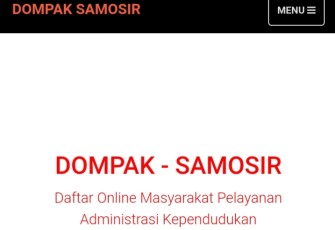 Aplikasi online pelayanan Dinas Dukcapil Samosir