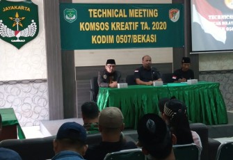 Plh Pasiterdim 0507/Bekasi Pimpin Technical Meeting Pencak Silat Tradisional pada Giat Komsos Kreatif TA.2020